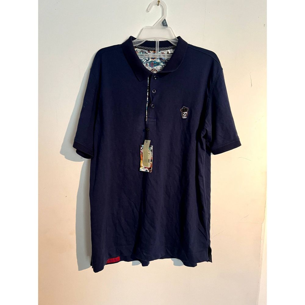 Robert Graham Mens Large Polo Lucifer Style Short Sleeve NWT‎